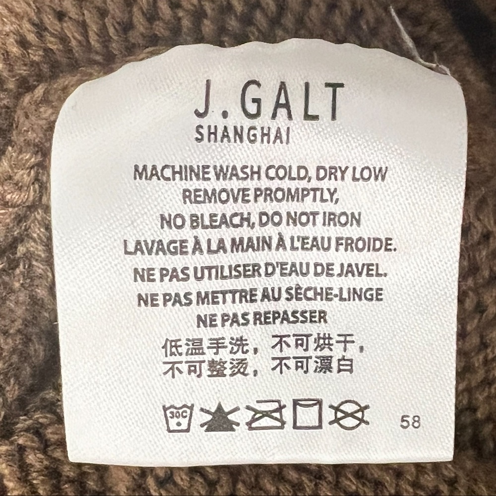 J. Galt California One Size fits Most S M L XL Women’s Cardigan Sweater Brown - Picture 6 of 9